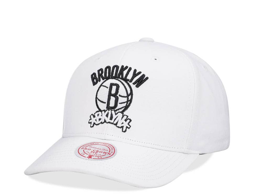 Mitchell & Ness Brooklyn Nets All in Pro White Snapback Gorra