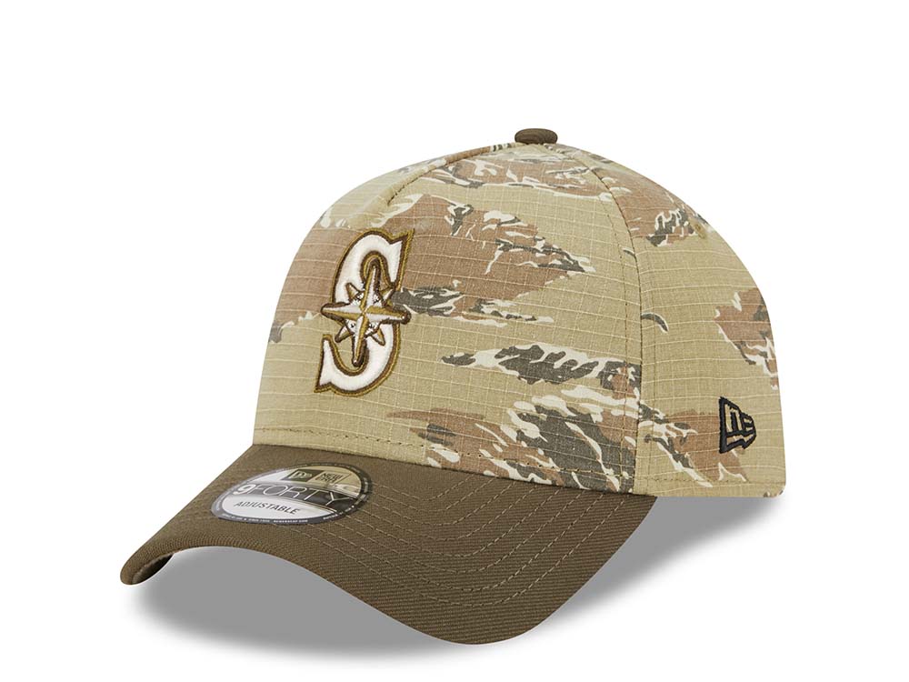 New Era Seattle Mariners Tiger Camo Two Tone 9Forty A Frame Snapback Gorra