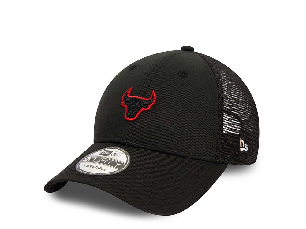 New Era Chicago Bulls Black Trucker 9Forty Strapback Gorra