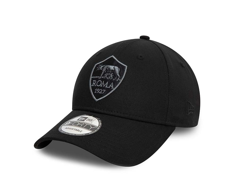 New Era AS Roma Black Gray 9Forty Strapback Gorra