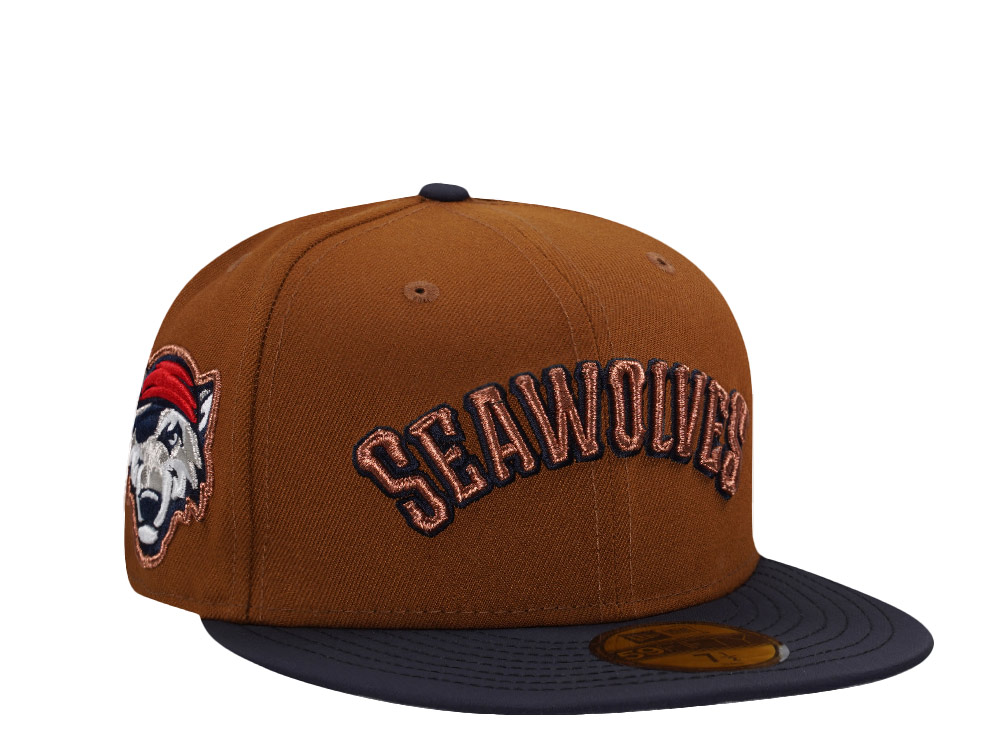 New Era Erie Seawolves Bourbon Ripstop Brim Two Tone Edition 59Fifty Fitted Gorra