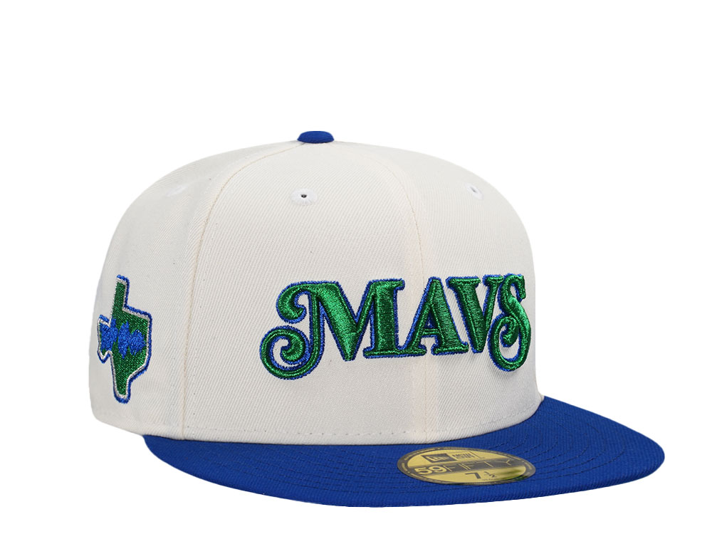 New Era Dallas Mavericks Chrome Metallic Green Two Tone Edition 59Fifty Fitted Gorra