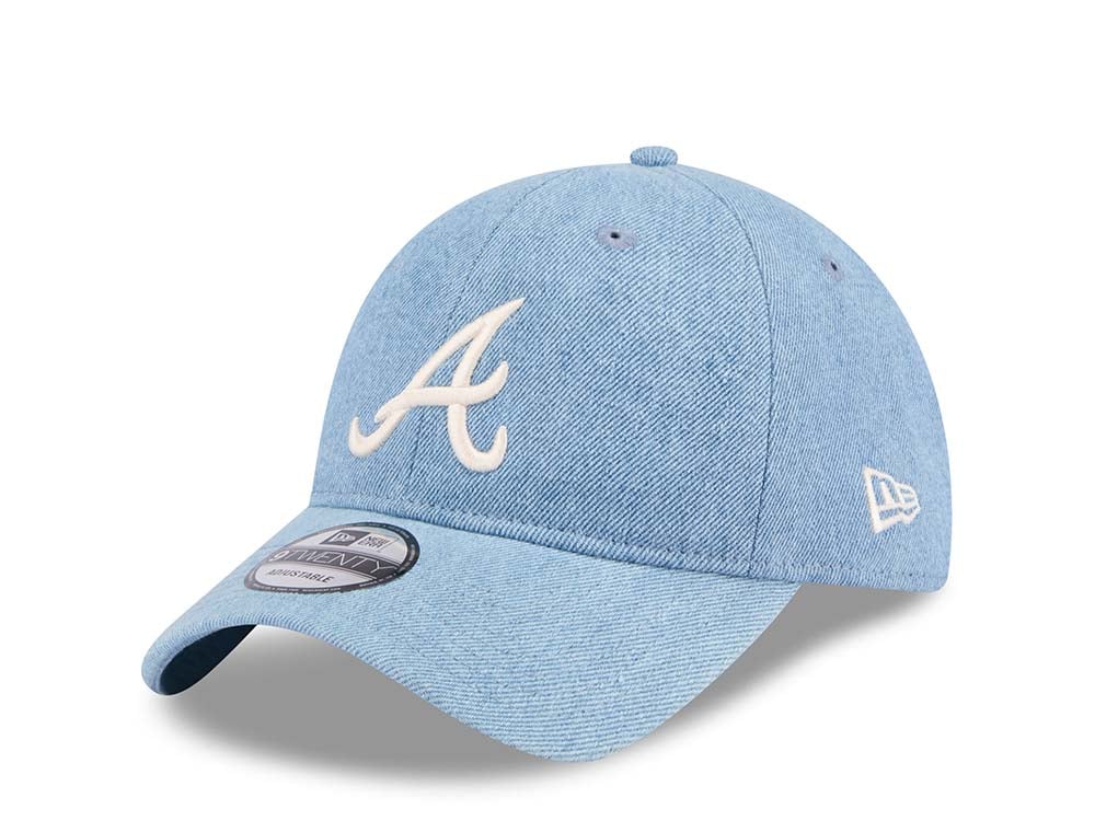 New Era Atlanta Braves Washed Denim 9Twenty Strapback Gorra