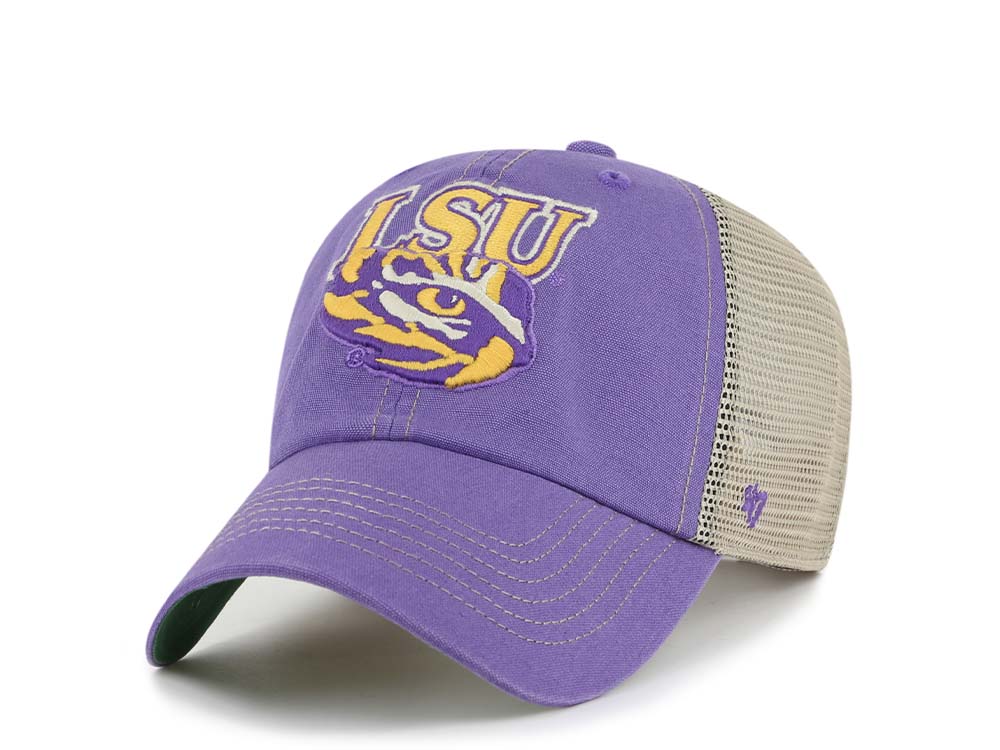 47Brand Louisiana State Tigers LSU Vintage Purple Trucker Clean Up Snapback Gorra