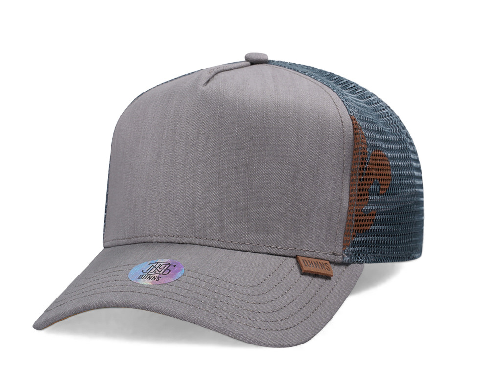 Djinns Linen Gray Trucker Snapback Gorra