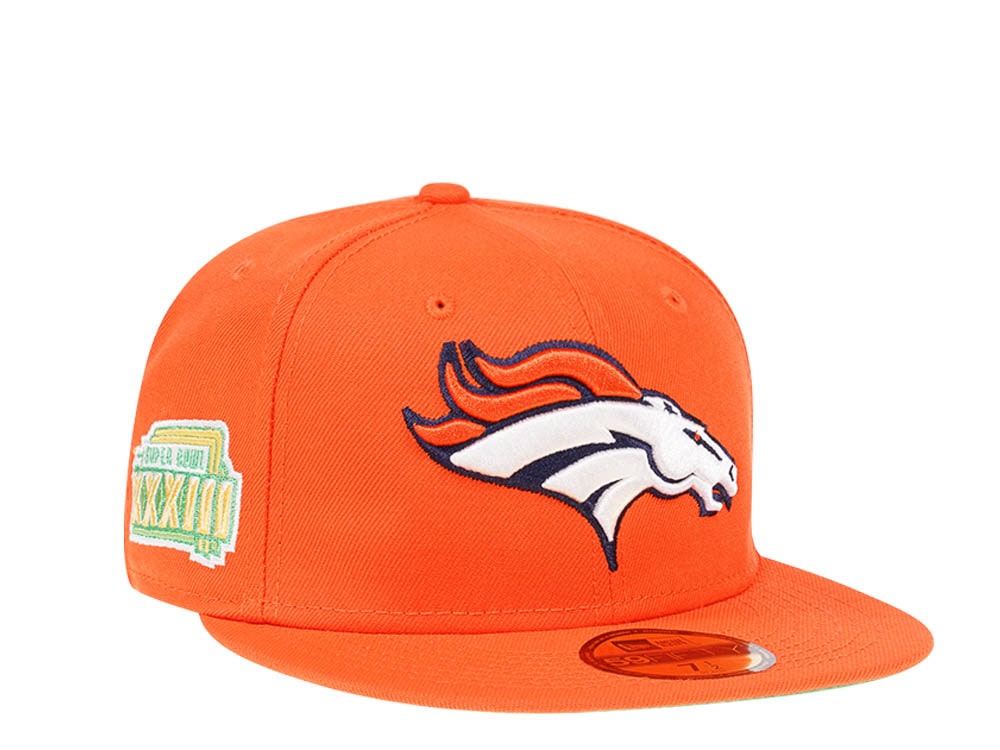 New Era Denver Broncos Citruspop Patch Super Bowl XXXIII 59fifty Fitted Gorra