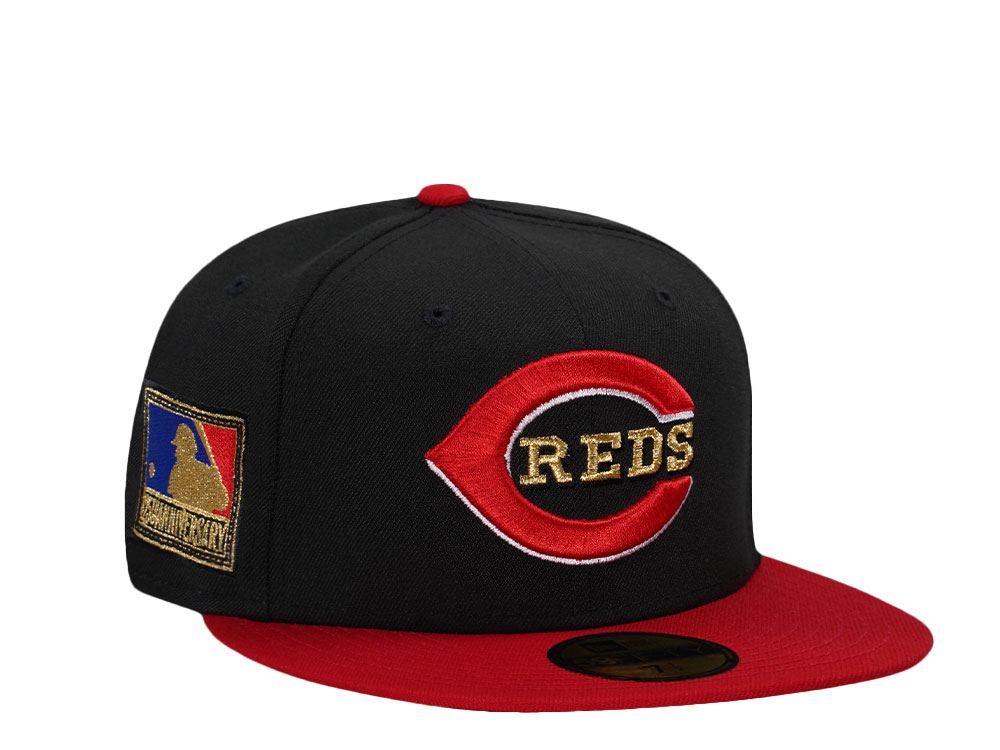 New Era Cincinnati Reds MLB 125th Anniversary Black Two Tone Edition 59Fifty Fitted Gorra