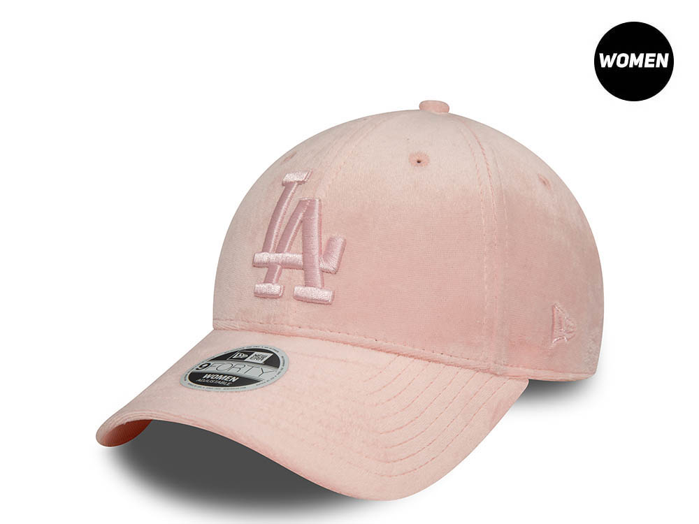 New Era Los Angeles Dodgers Pink Velour Womens 9Forty Snapback Gorra