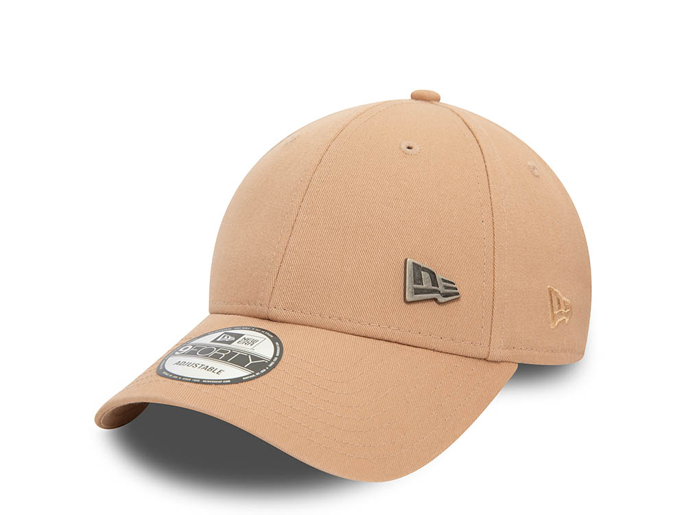 New Era Logo Beige 9Forty Strapback Gorra