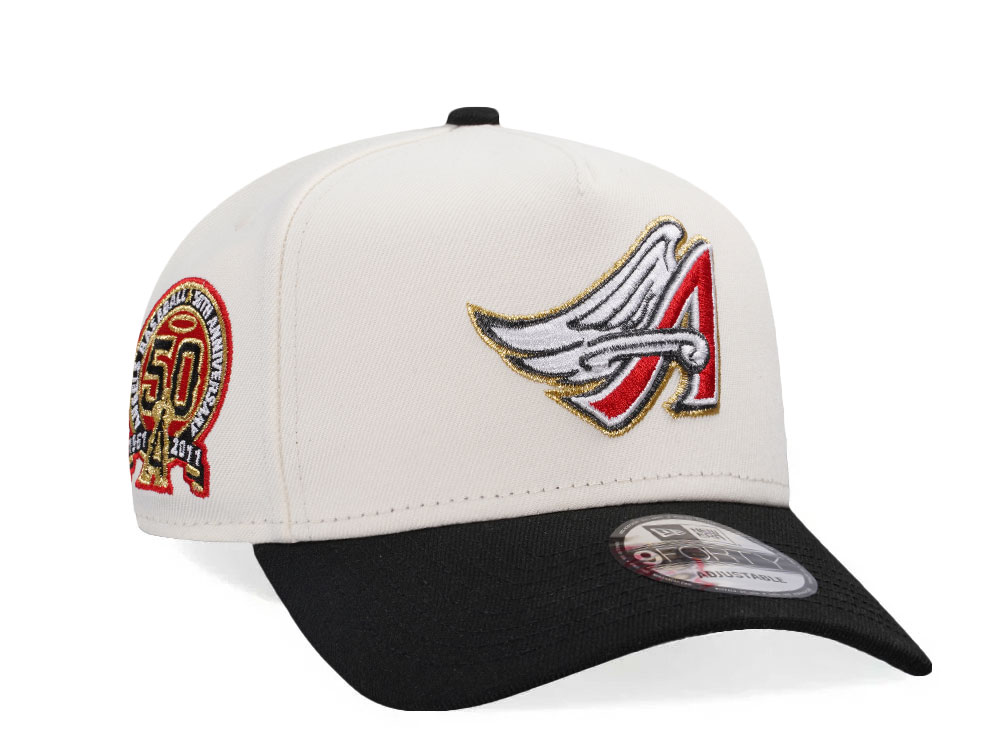 New Era Anaheim Angels 50th Anniversary Chrome Gold Two Tone Edition A Frame Snapback Gorra