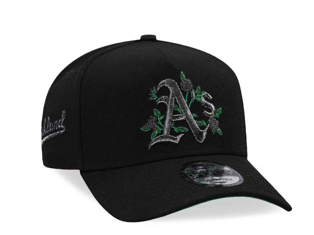 New Era Oakland Athletics Black Metallics 9Forty A Frame Snapback Gorra