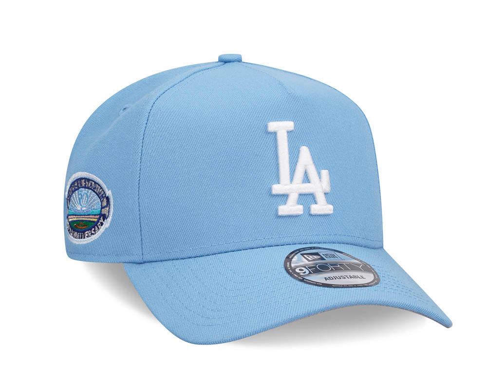 New Era Los Angeles Dodgers 50th Anniversary Sky Blue 9Forty A Frame Snapback Gorra