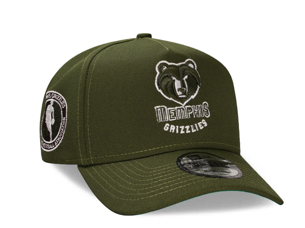 New Era Memphis Grizzlies Olive Edition 9Forty A Frame Snapback Gorra