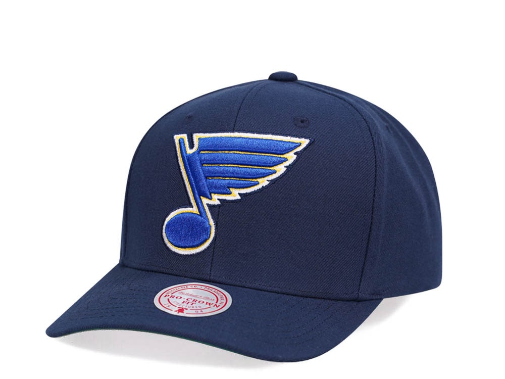 Mitchell & Ness St. Louis Blues Team Ground 2.0 Pro Navy Snapback Gorra