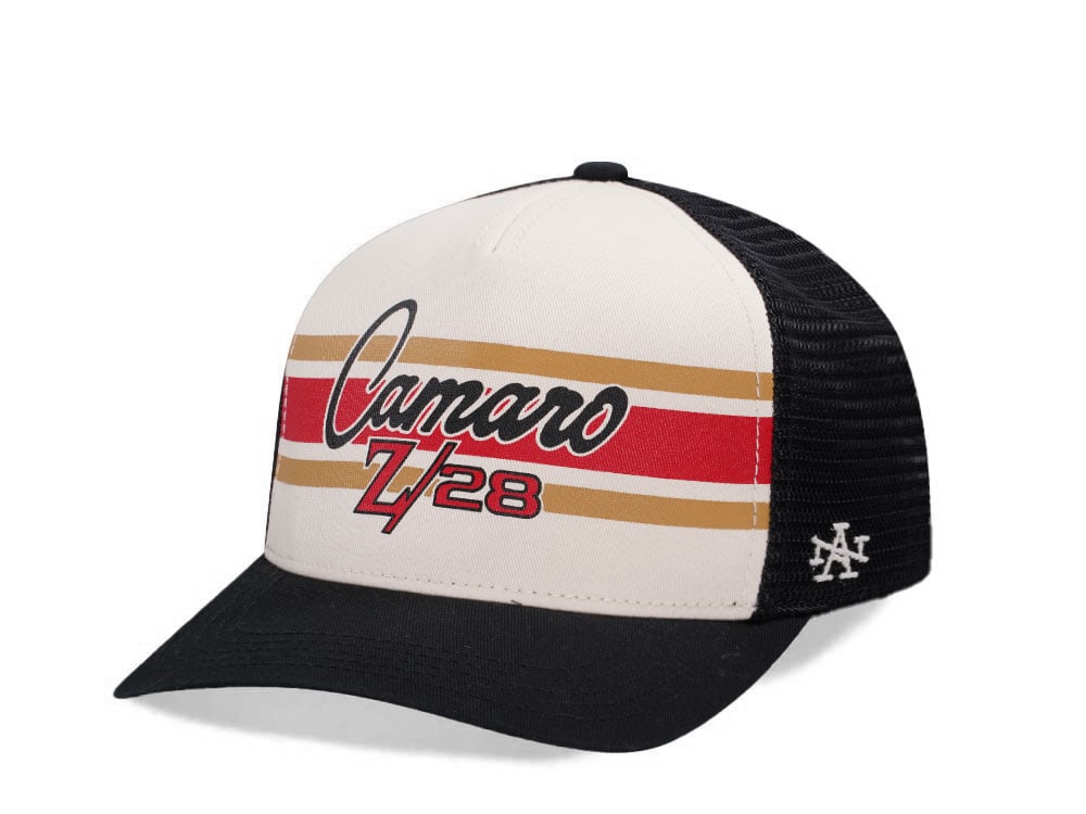 American Needle Camaro Sinclair Black Off White Trucker Snapback Gorra