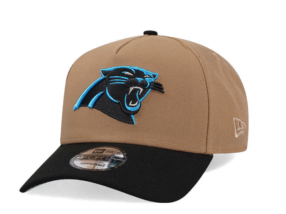 New Era Carolina Panthers Khaki Two Tone Edition 9Forty A Frame Snapback Gorra