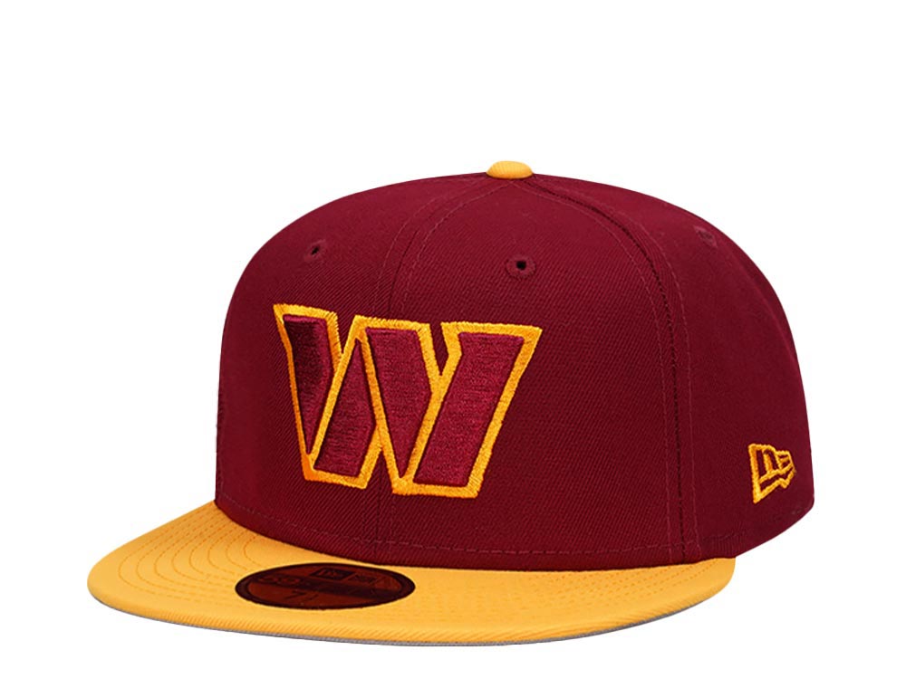 New Era Washington Football Team Maroon Gold Two Tone Edition 59Fifty Fitted Gorra