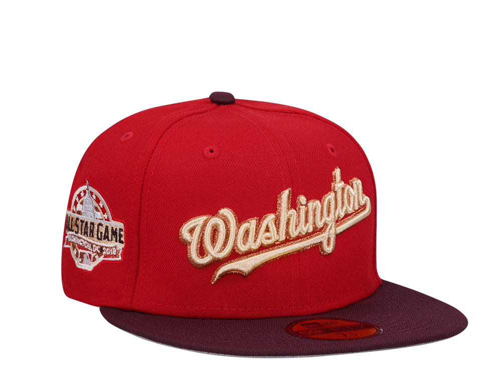 New Era Washington Nationals All Star Game 2018 Burgundy Copper Two Tone Edition 59Fifty Fitted Gorra