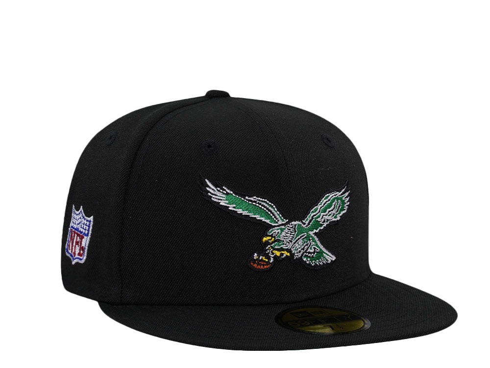 New Era Philadelphia Eagles Black Throwback Prime Edition 59Fifty Fitted Gorra