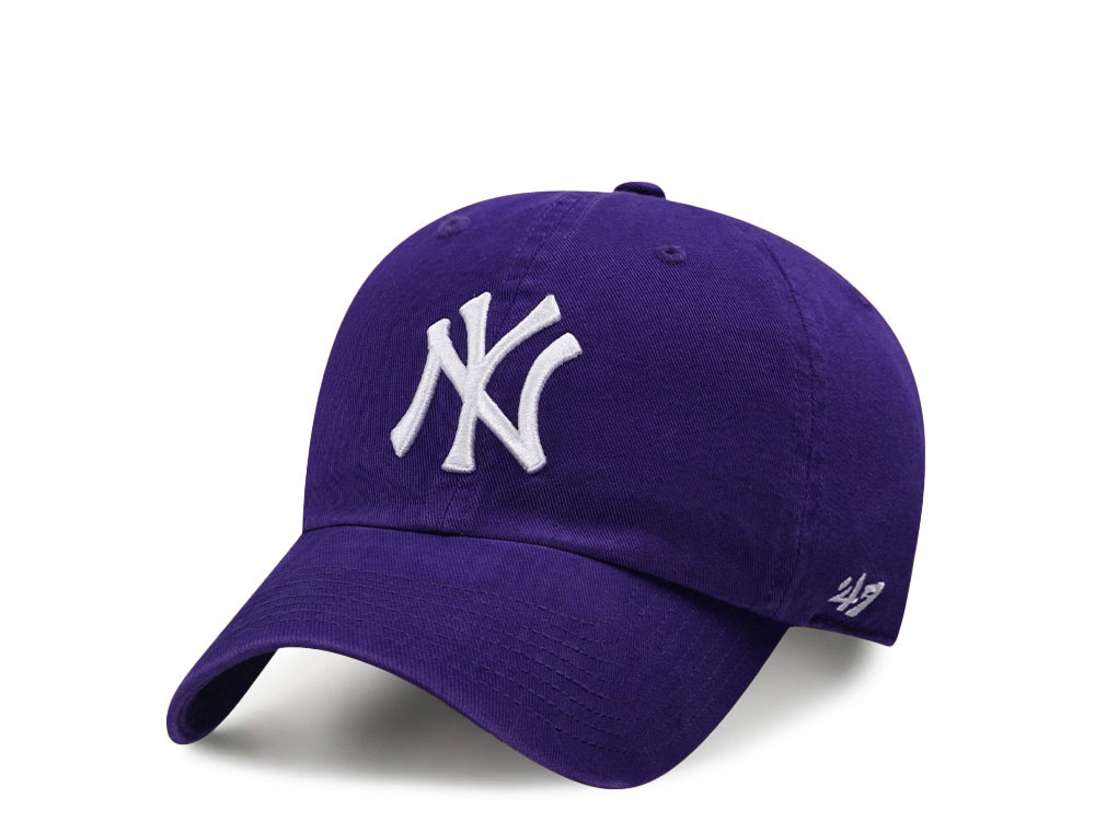 47Brand New York Yankees Purple Clean up Strapback Gorra