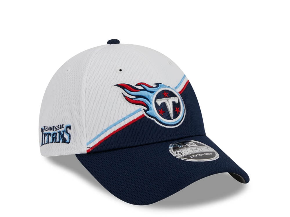 New Era Tennessee Titans NFL Sideline 2023 Navy White  9Forty Snapback Gorra