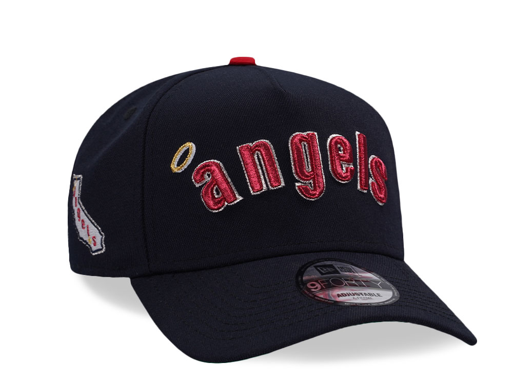 New Era California Angels Navy Throwback Edition 9Forty A Frame Snapback Gorra