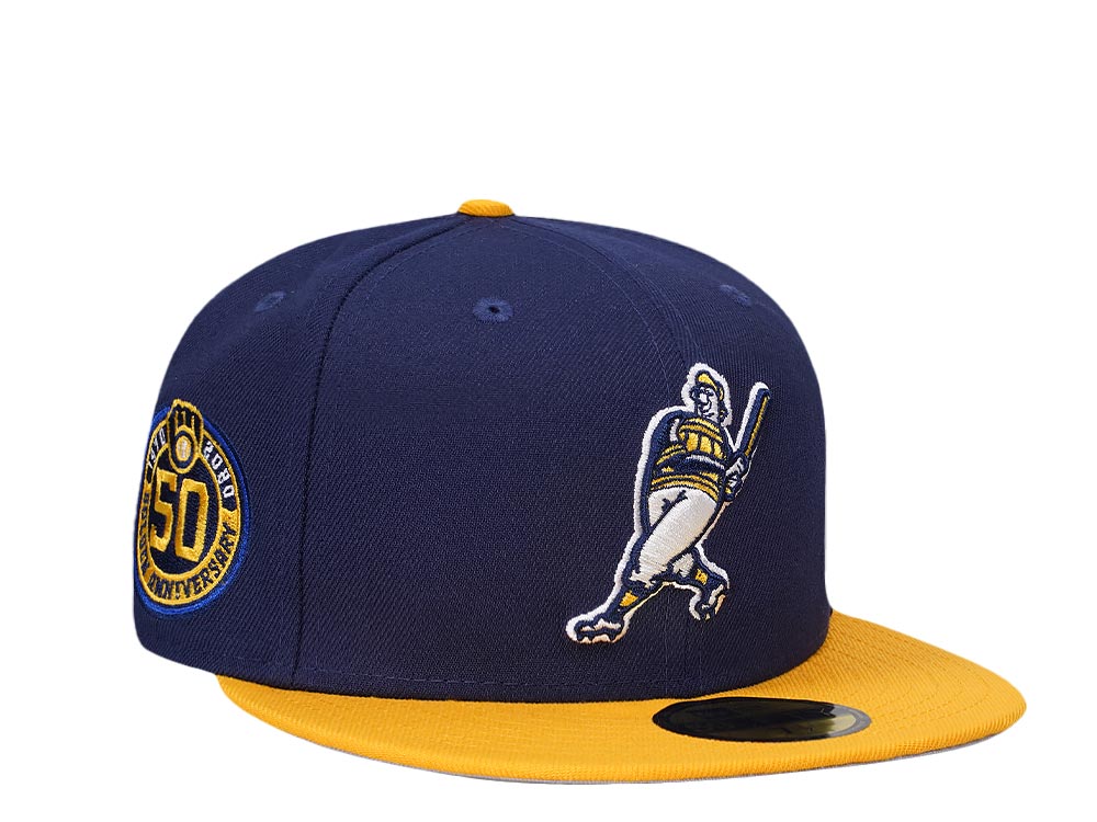 New Era Milwaukee Brewers 50th Anniversary Two Tone Classic Edition 59Fifty Fitted Gorra