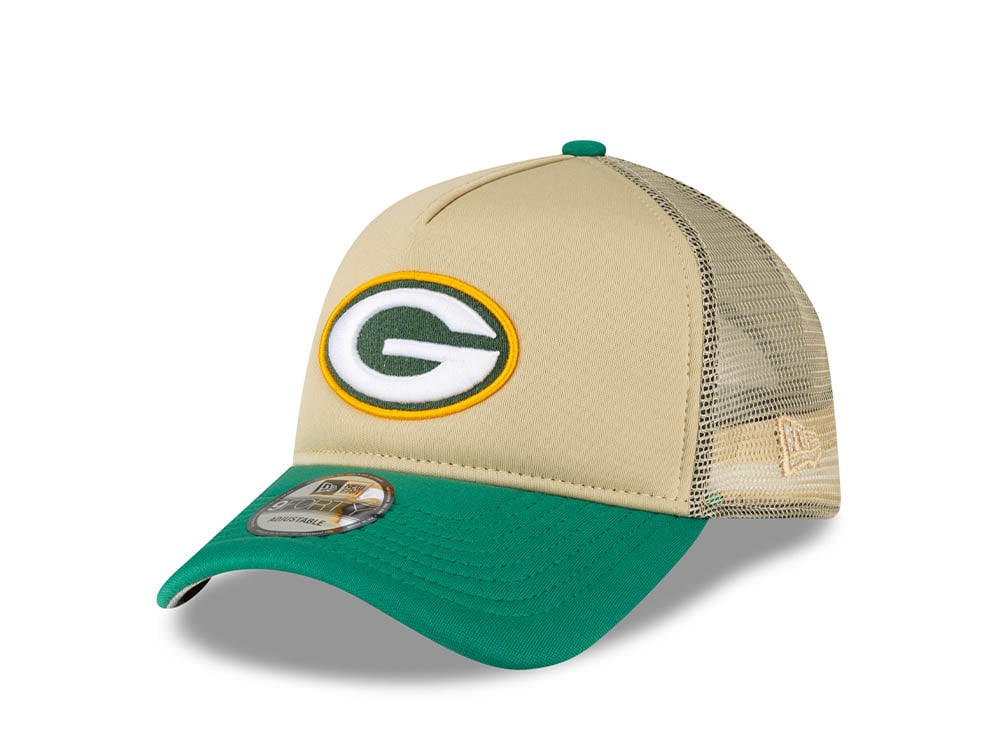 New Era Green Bay Packers All Day Two Tone 9Forty A Frame Trucker Snapback Gorra