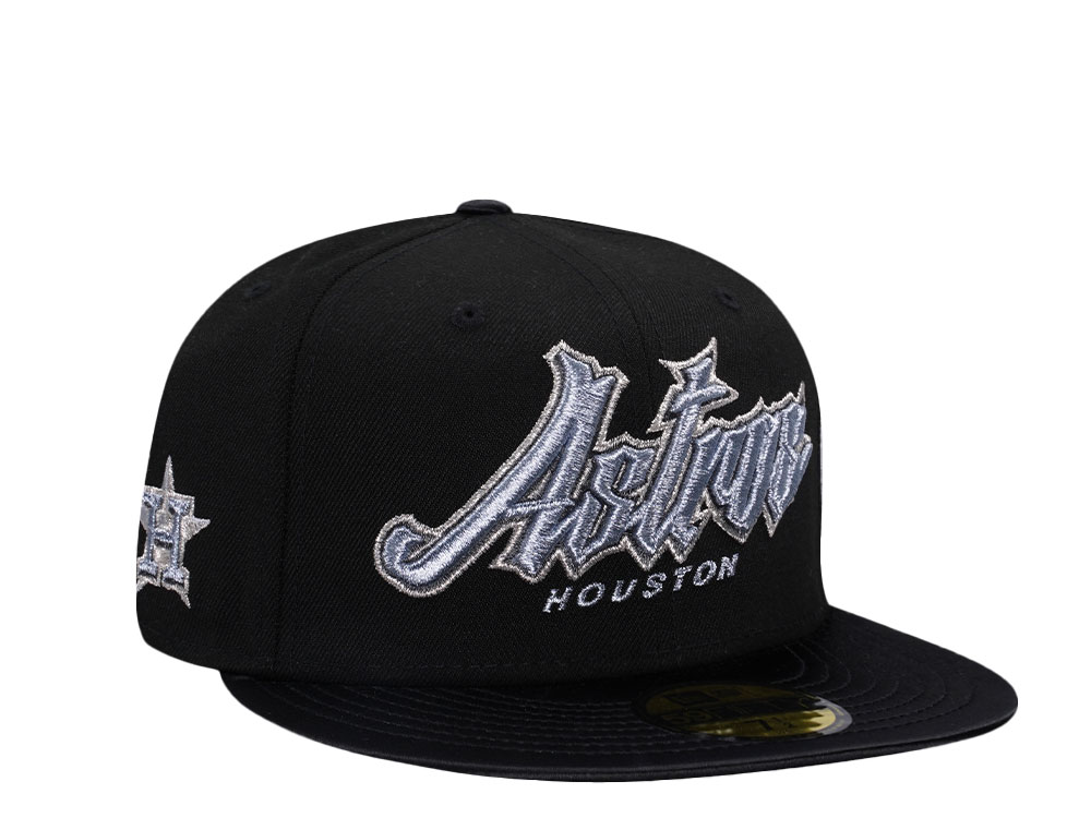 New Era Houston Astros Metallic Satin Brim Two Tone Edition 59Fifty Fitted Gorra