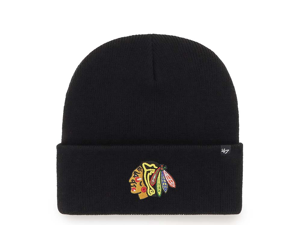 47 Brand Chicago Blackhawks Black Edition Cuff Gorro