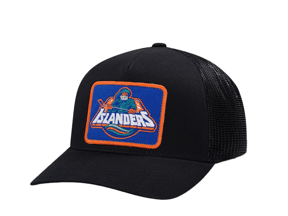 American Needle New York Islanders Valin Black Trucker Snapback Gorra