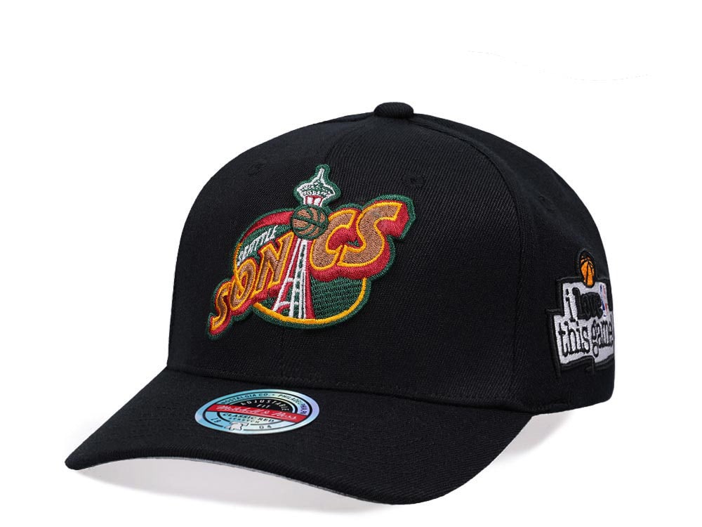 Mitchell & Ness Seattle Supersonics Love this Game Edition Hardwood Classic Red Flex Snapback Gorra