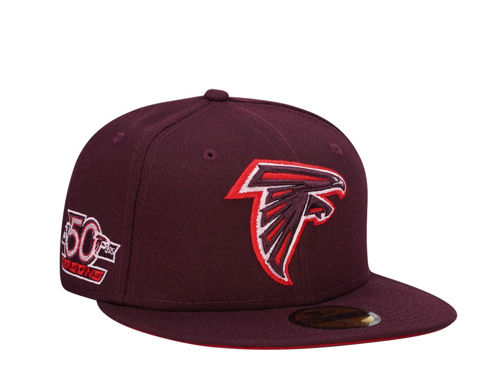 New Era Atlanta Falcons 50 Seasons Merlot Edition 59Fifty Fitted Gorra