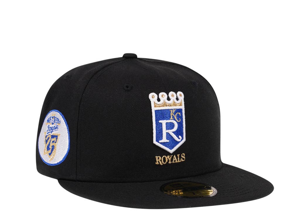 New Era Kansas City Royals 25th Anniversary Black Throwback Edition 59Fifty Fitted Gorra