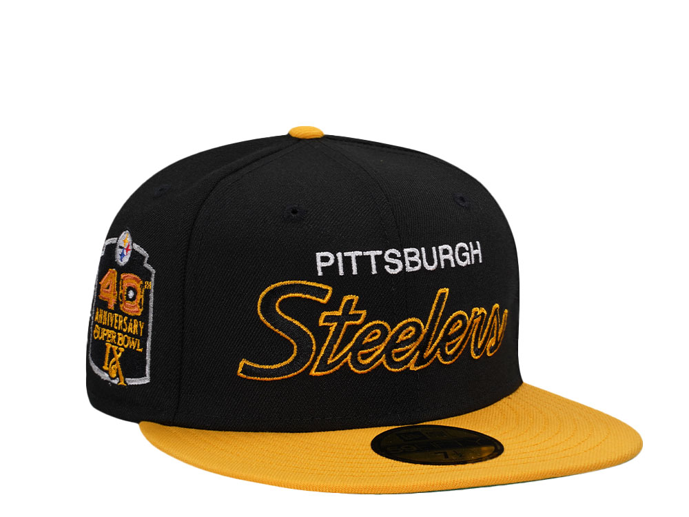 New Era Pittsburgh Steelers 40th Anniversary Super Bowl IX Two Tone Edition 59Fifty Fitted Gorra