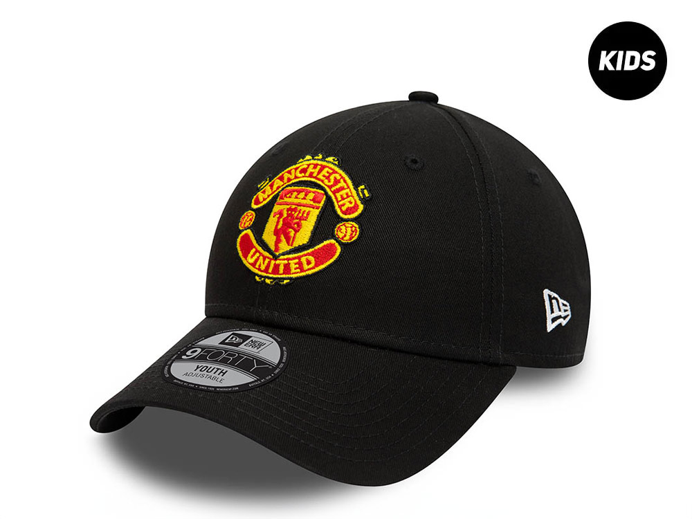 New Era Manchester United Core Black Kids 9Forty Strapback Gorra