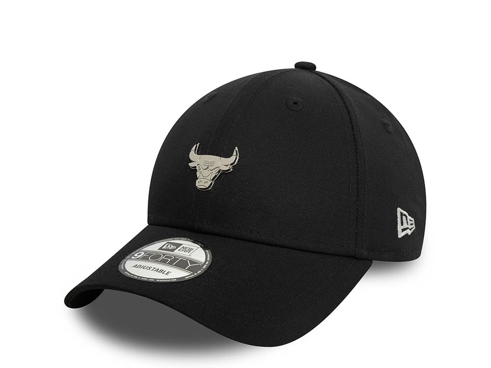 New Era Chicago Bulls Metallic Pin Black 9Forty Strapback Gorra