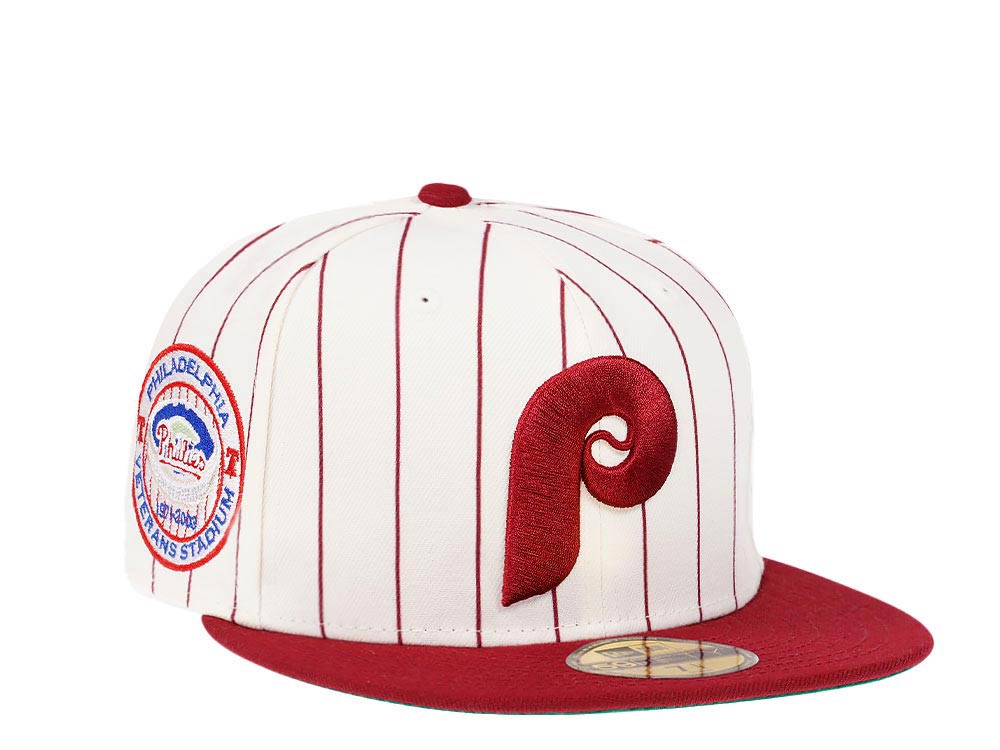 New Era Philadelphia Phillies Veterans Stadium Pinstripe Heroes Elite Edition 59Fifty Fitted Gorra