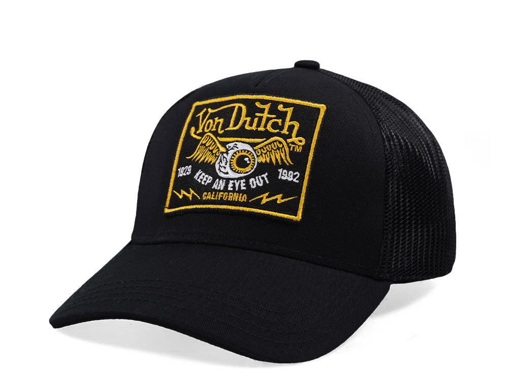 Von Dutch Live Fast Motorcycles Black Trucker Edition Snapback Gorra