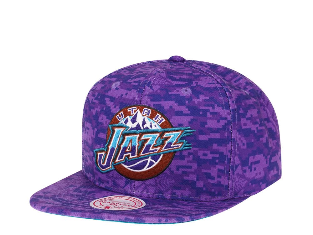 Mitchell & Ness Utah Jazz NBA Team Digi Camo Hardwood Classic Snapback Gorra