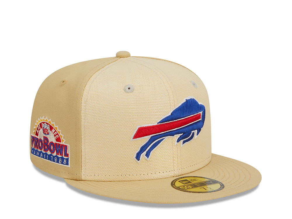 New Era Buffalo Bills Pro Bowl Hawaii 1988 Raffia Front Vegas Gold Edition 59Fifty Fitted Gorra