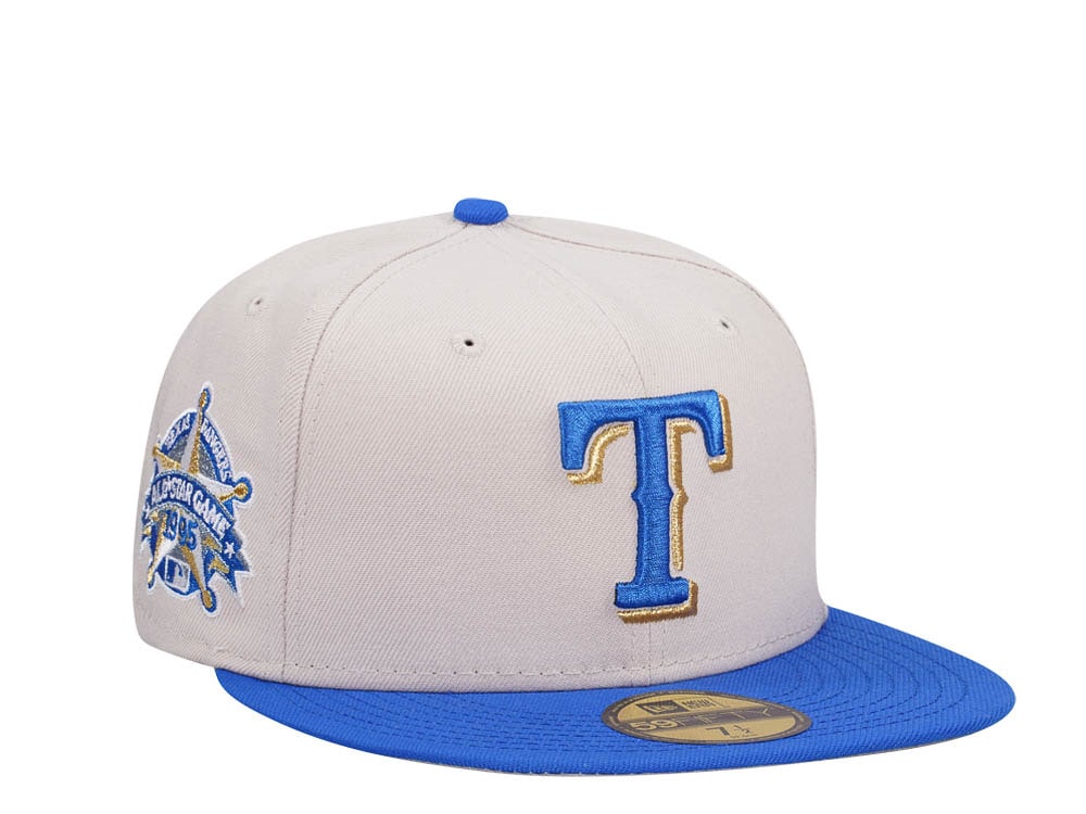 New Era Texas Rangers All Star Game 1995 Stone Gold Two Tone Edition 59Fifty Fitted Gorra