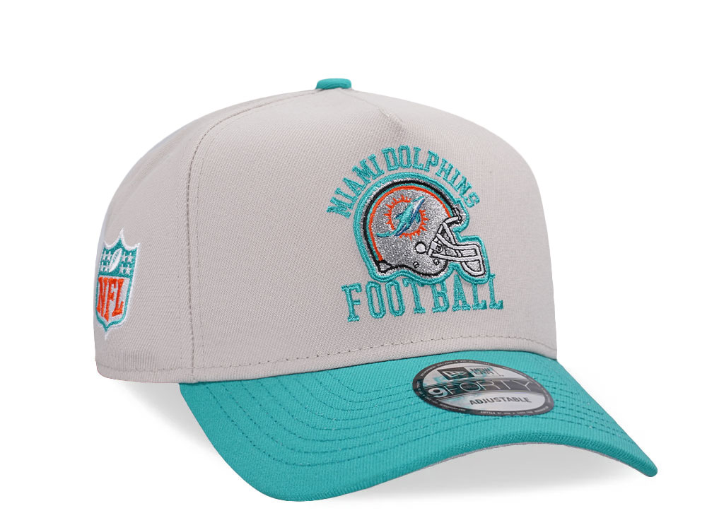 New Era Miami Dolphins Stone Two Tone 9Forty A Frame Snapback Gorra