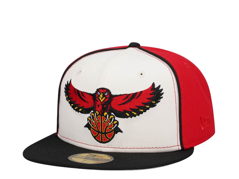 New Era Atlanta Hawks Chrome Black Red Two Tone Edition 59Fifty Fitted Gorra