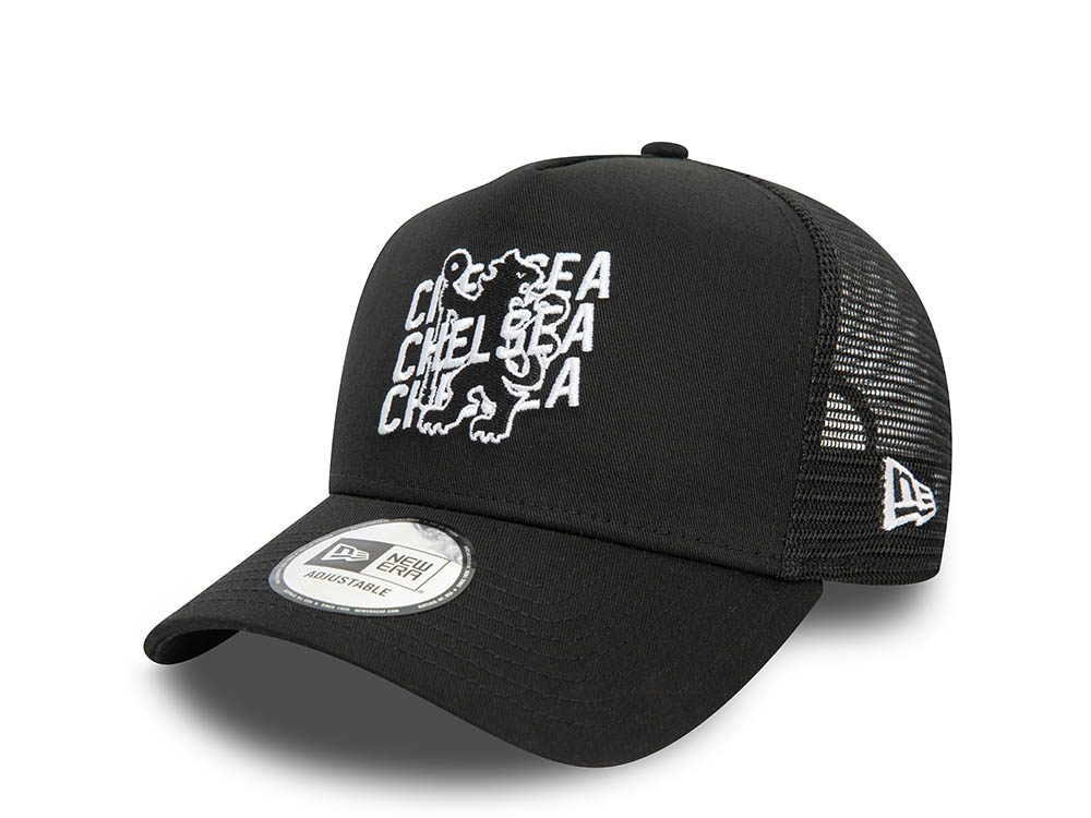 New Era FC Chelsea Black A Frame Trucker Snapback Gorra