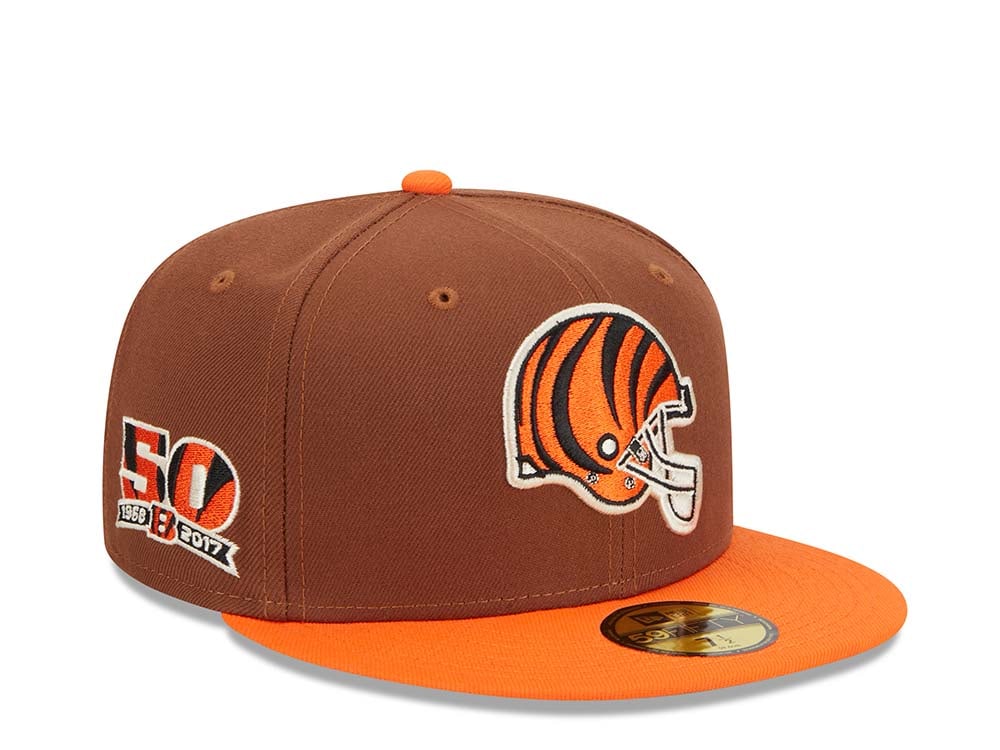 New Era Cincinnati Bengals 50th Anniversary Harvest Two Tone Edition 59Fifty Fitted Gorra