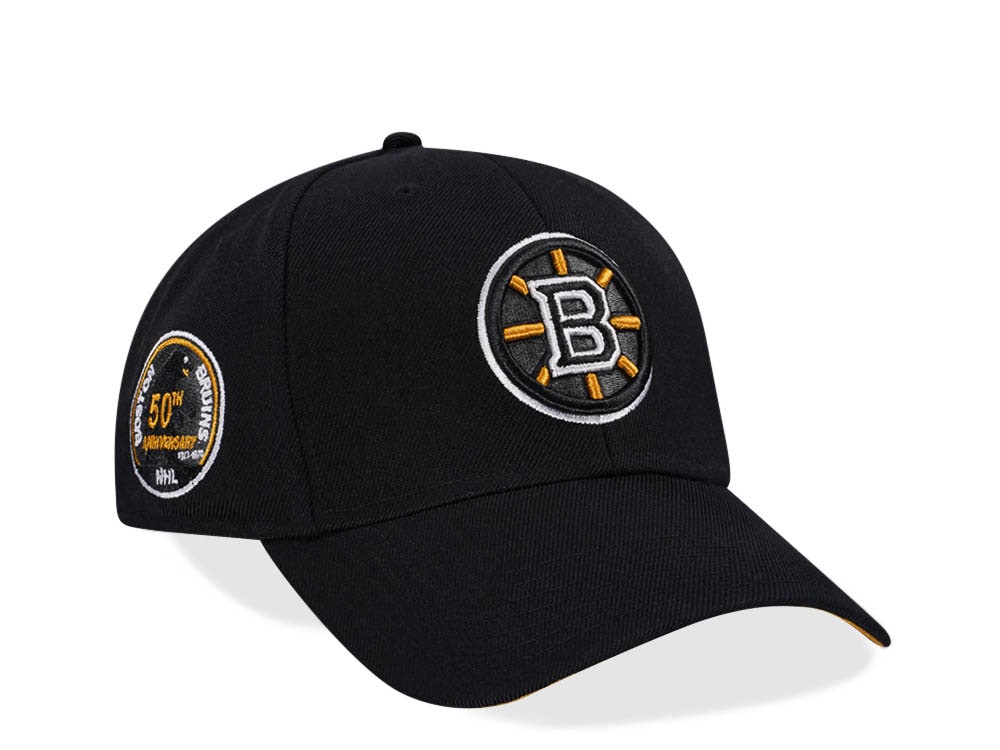 47Brand Boston Bruins Vintage Black Sure Shot MVP Snapback Gorra