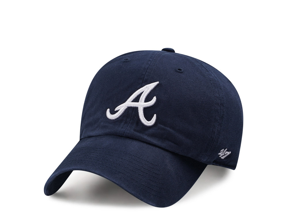 47Brand Atlanta Braves Navy Clean up Strapback Gorra