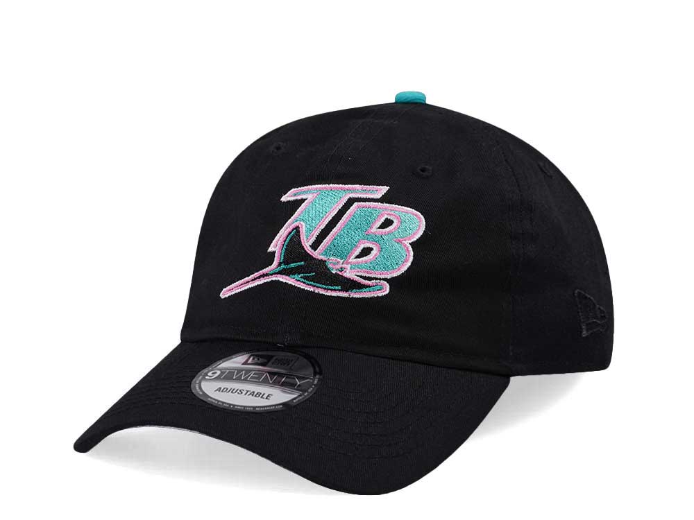 New Era Tampa Bay Rays Black Teal Pink 9Twenty Strapback Gorra