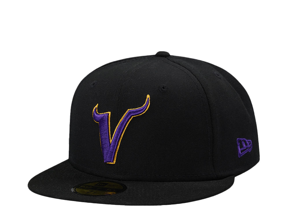 New Era Minnesota Vikings Black Classic Edition 59Fifty Fitted Gorra